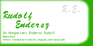 rudolf endersz business card